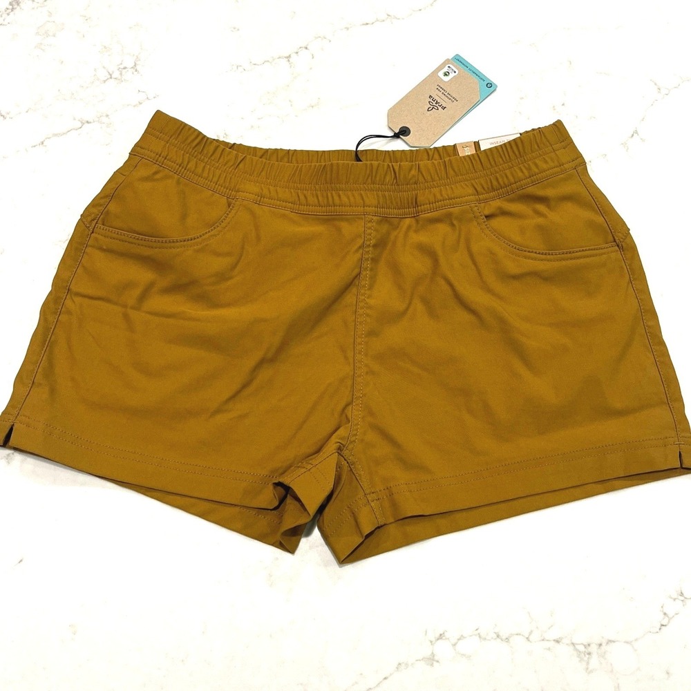 prAna Halle E-Waist Short II Womens 14 x 3" Antique Bronze Nylon Hiking Gorpcore